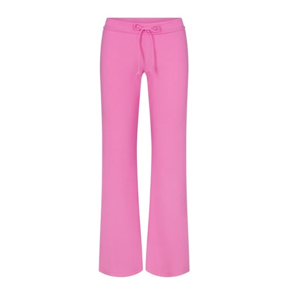 skims soft lounge drawstring pants in blush pink